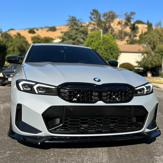 2023+ BMW G20 330i M340i Gloss Black 3 Piece Front Lip