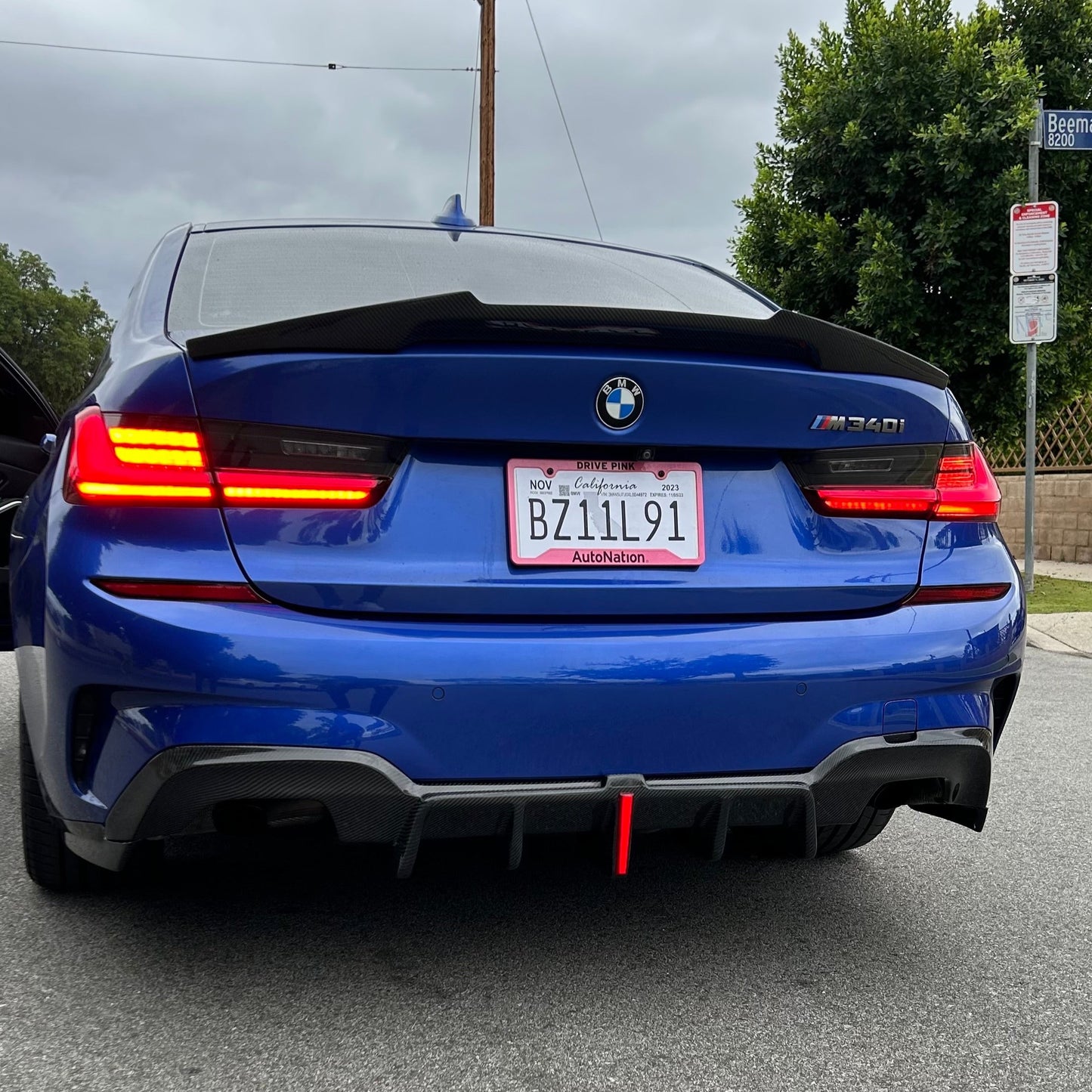 BMW G20 Carbon Fiber TBD V1 Diffuser W/Bumper Extensions