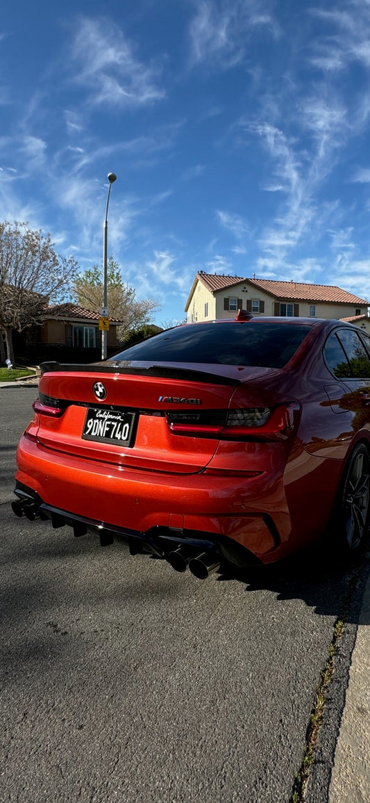 BMW G20 M340i Gloss Black Rear Diffuser