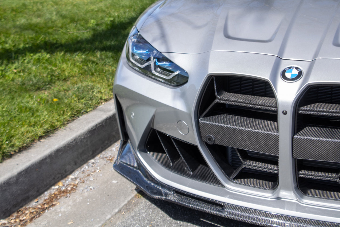 BMW G80 M3 G82 G83 M4 Carbon Fiber 1 Piece V-Style Front Lip