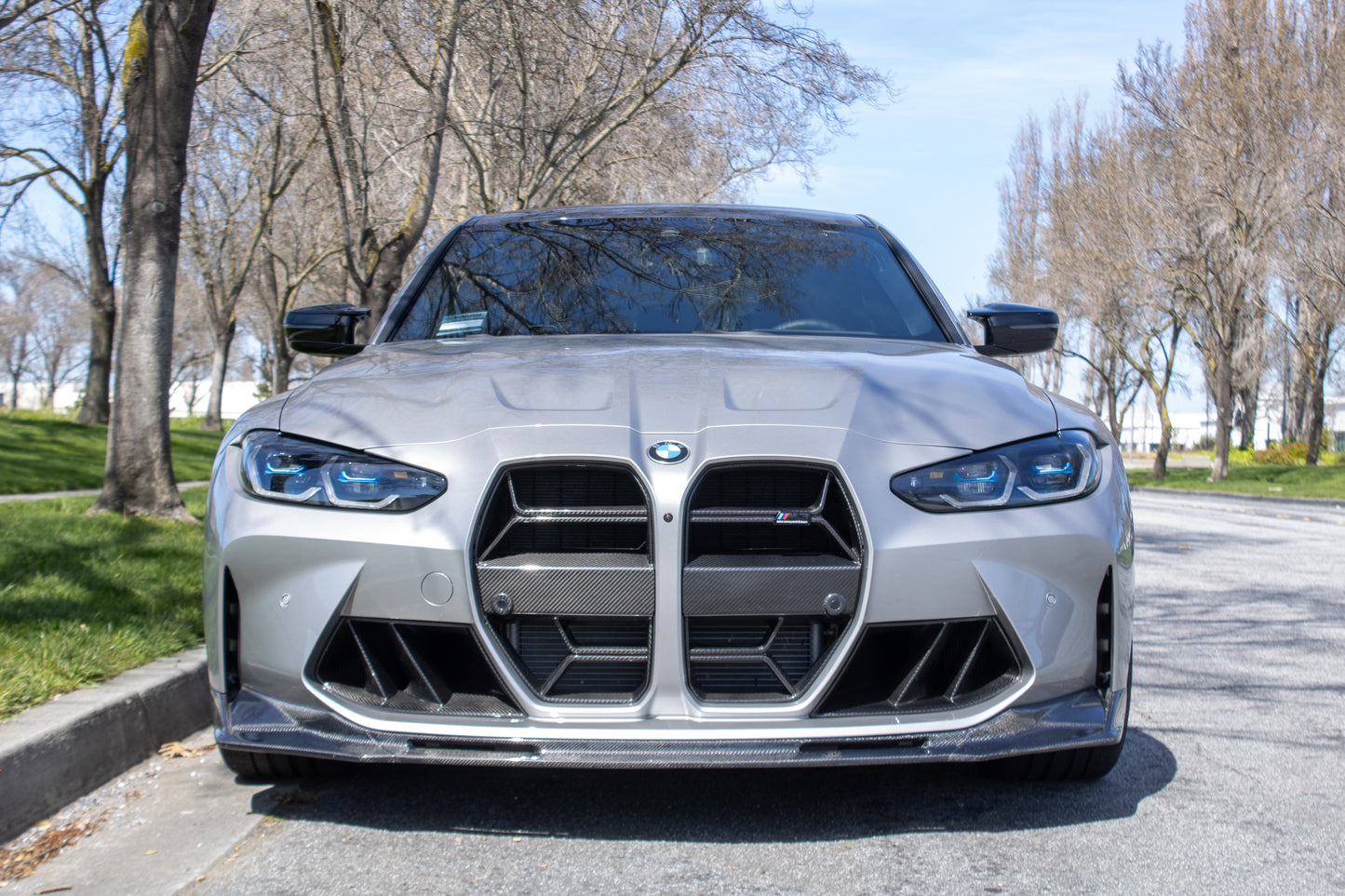 BMW G80 M3 G82 G83 M4 Carbon Fiber 1 Piece V-Style Front Lip